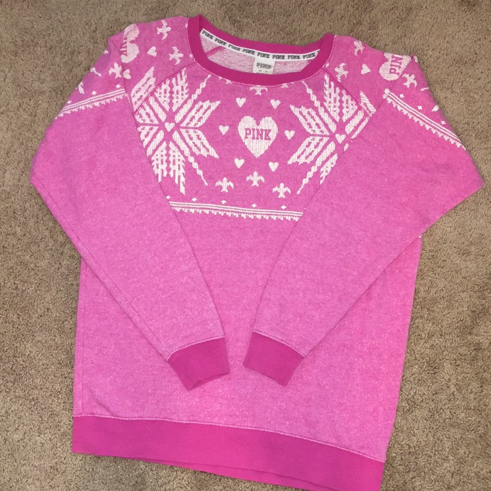 Victoria’s Secret PINK snowflake Christmas sweater